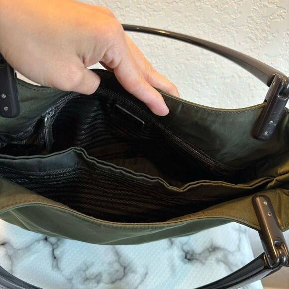 Prada Milano Shoulder Handbag Nylon Rolled Handles - Picture 6 of 13